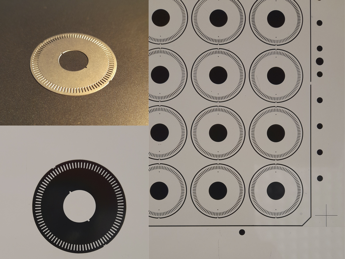 dischi encoder motori passo passo metallici e su film
